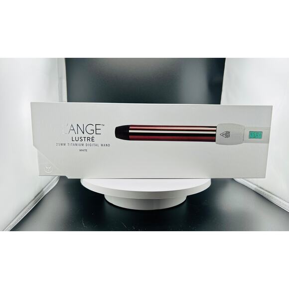 L’ange Lustre 25 mm Titanium Digital Curling Wand - White - New! - Picture 1 of 3